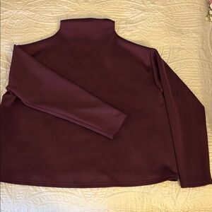 ADAY Like a Boss Deep Purple Mock Neck Top